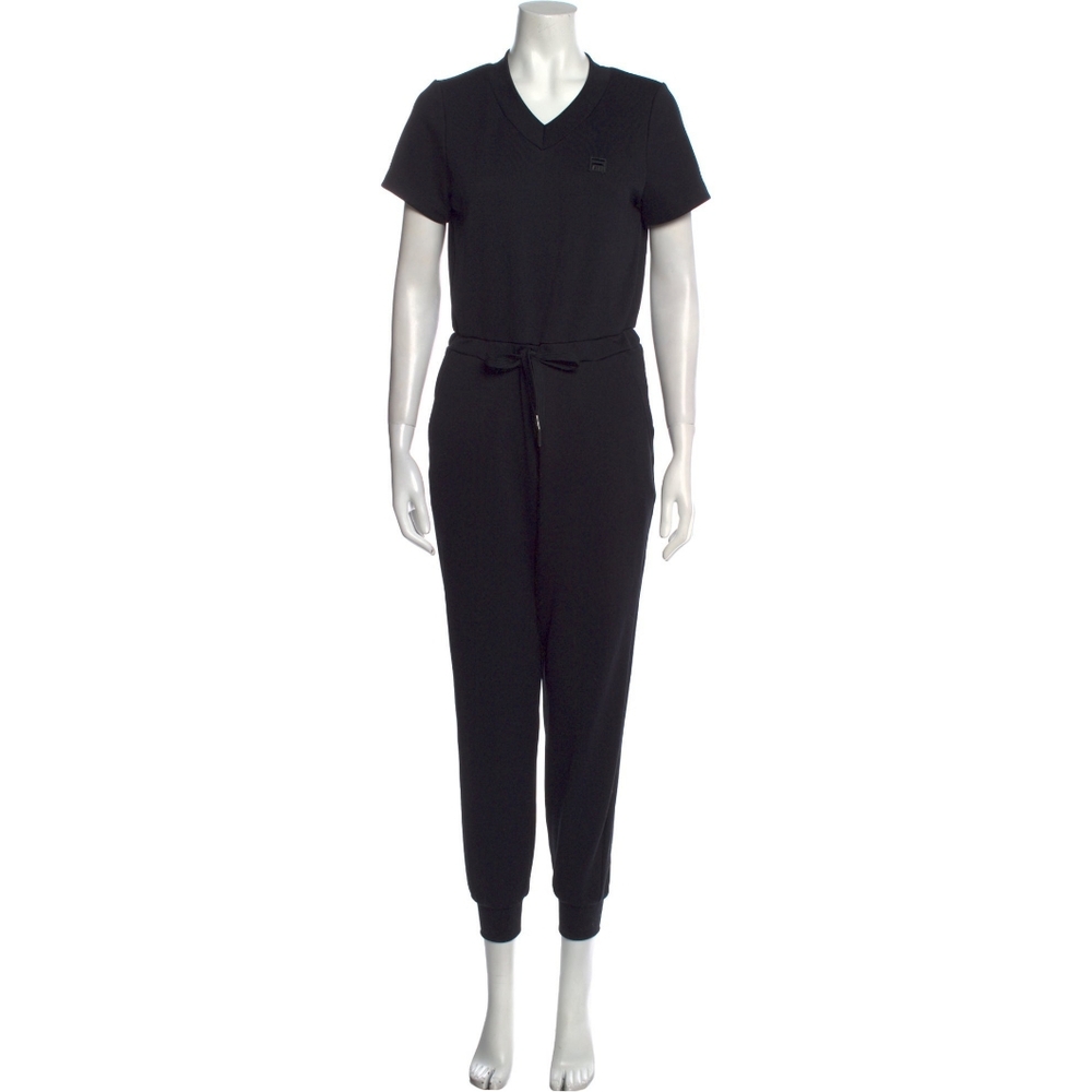 Fila X Bandier Black Jumpsuit Relaxed Fit with Drawstring Waist